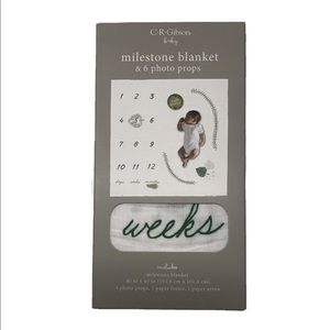 CR Gibson Baby Milestone Blanket 40”x40”